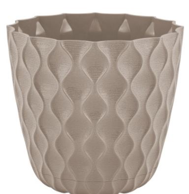 Горшок для цветов InGreen Wave с дренажной сеткой и съемным поддоном 4,7 л,D205мм французский платан